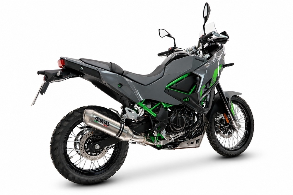 GPR escape compatível com Kawasaki KLE 500 2026-2027, PENTA ADVENTURE FULL TITANIUM, Escape legal, homologado, silenciador com db killer removível e tubo de ligação específico 