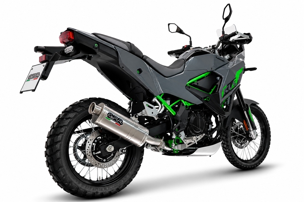 GPR escape compatível com Kawasaki KLE 500 2026-2027, Trioval, Escape legal, homologado, silenciador com db killer removível e tubo de ligação específico 