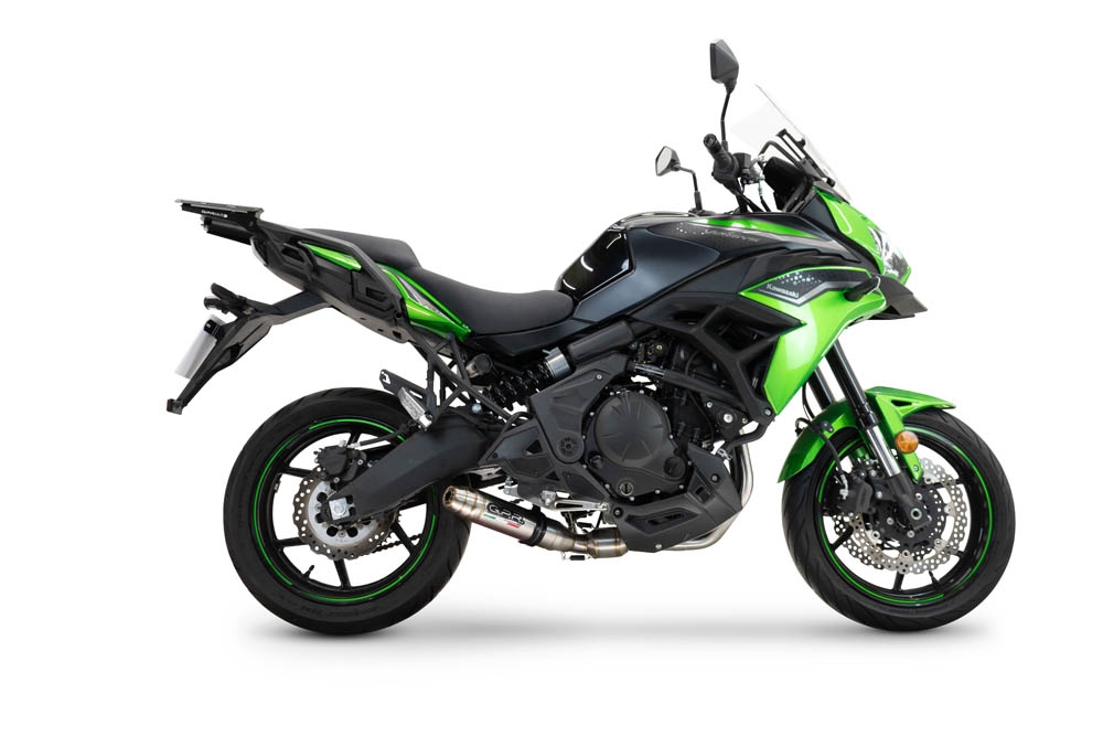 Escape compatível com Kawasaki Versys 650 2023-2025, Deeptone Inox, Escape Racing, linha completa, fornecido com coletor específico, artigo sem homologação 