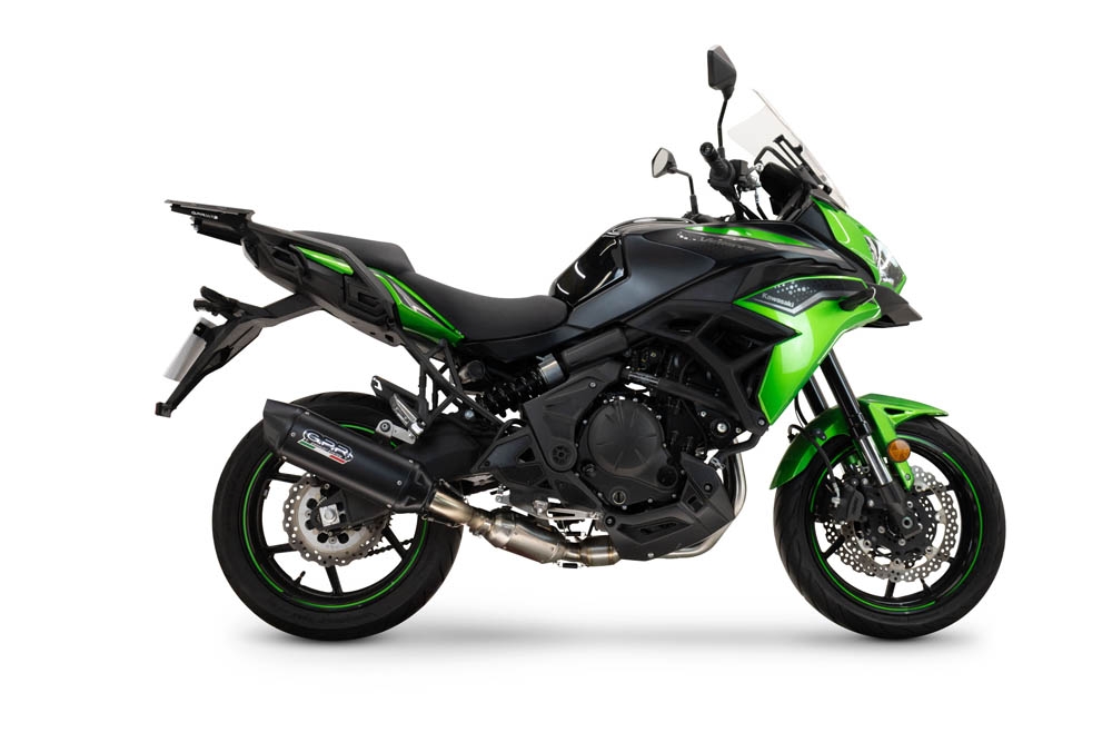 GPR escape compatível com  Kawasaki Versys 650 2023-2025, Furore-X Titanio Nero, Silenciador homologado para ruído, com catalisador, linha completa 