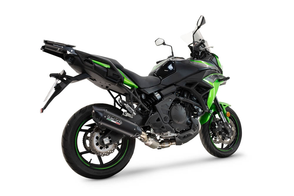 GPR escape compatível com  Kawasaki Versys 650 2023-2025, Furore-X Titanio Nero, Silenciador homologado para ruído, com catalisador, linha completa 