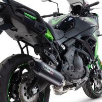 GPR escape compatível com  Kawasaki Versys 650 2023-2025, Furore-X Titanio Nero, Silenciador homologado para ruído, com catalisador, linha completa 