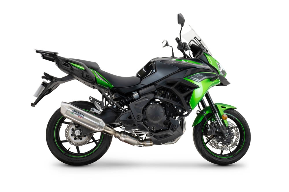 GPR escape compatível com  Kawasaki Versys 650 2023-2025, Furore-X Acciaio Inox, Silenciador homologado para ruído, com catalisador, linha completa 