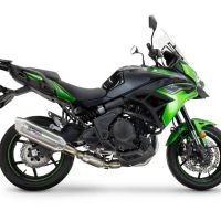 GPR escape compatível com  Kawasaki Versys 650 2023-2025, Furore-X Acciaio Inox, Silenciador homologado para ruído, com catalisador, linha completa 