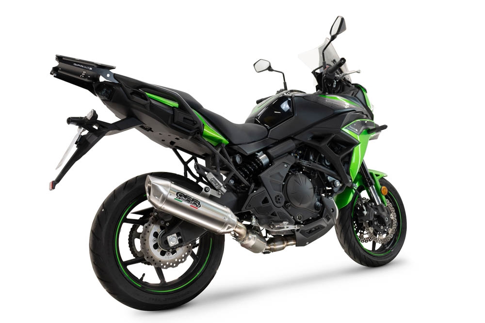 GPR escape compatível com  Kawasaki Versys 650 2023-2025, Furore-X Acciaio Inox, Silenciador homologado para ruído, com catalisador, linha completa 