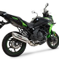 GPR escape compatível com  Kawasaki Versys 650 2023-2025, Furore-X Acciaio Inox, Silenciador homologado para ruído, com catalisador, linha completa 