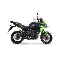 GPR escape compatível com Kawasaki Versys 650 2023-2026, GP-Revo Black Titanium, Sistema de escapamento de corrida incluindo tubo de ligação específico com dbkiller 