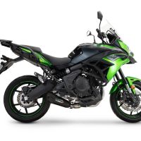 Escape compatível com Kawasaki Versys 650 2023-2025, GP-Revo Black Titanium, Sistema de escapamento de corrida incluindo tubo de ligação específico com dbkiller 