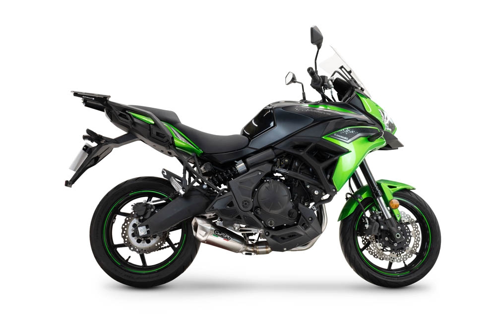 Escape compatível com Kawasaki Versys 650 2023-2025, GP-Revo Titanium, Escape racing linha completa, silencioso mais coletor com dbkiller, não homologado 