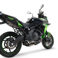 Escape compatível com Kawasaki Versys 650 2023-2025, GP-Revo Black Titanium, Sistema de escapamento de corrida incluindo tubo de ligação específico com dbkiller 