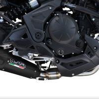 Escape compatível com Kawasaki Versys 650 2023-2025, GP-Revo Black Titanium, Sistema de escapamento de corrida incluindo tubo de ligação específico com dbkiller 