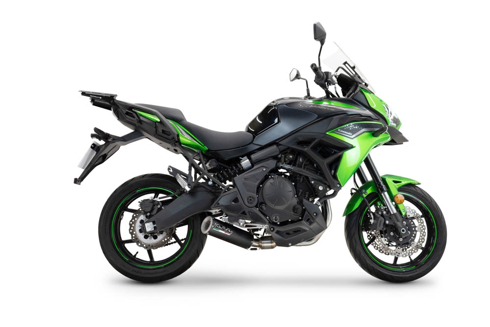 Escape compatível com Kawasaki Versys 650 2023-2025, M3 Black Titanium, Escape racing linha completa, silencioso mais coletor com dbkiller, não homologado 