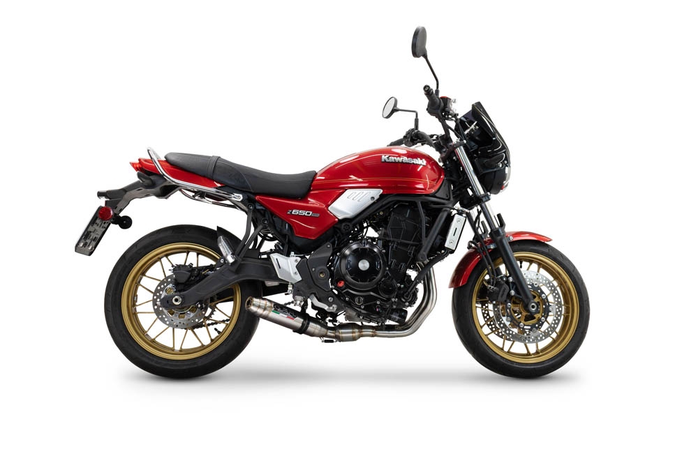 Escape compatível com Kawasaki Z 650 RS 2024-2025, Deeptone Inox, Escape Racing, linha completa, fornecido com coletor específico, artigo sem homologação 