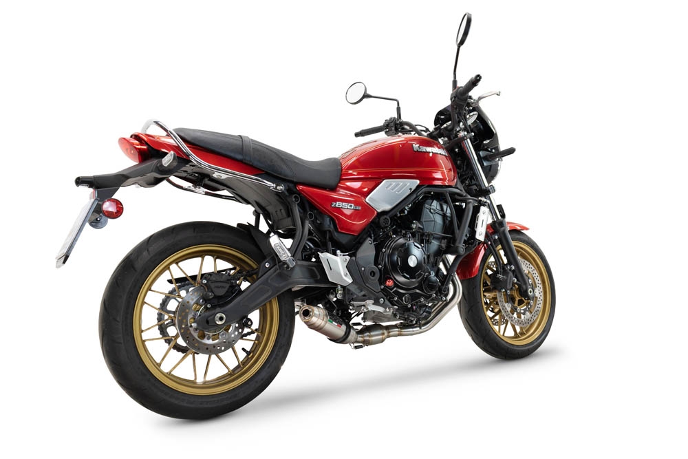 Escape compatível com Kawasaki Z 650 RS 2024-2025, Deeptone Inox, Escape Racing, linha completa, fornecido com coletor específico, artigo sem homologação 