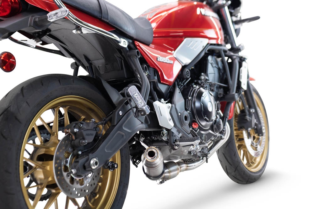 Escape compatível com Kawasaki Z 650 RS 2024-2025, Deeptone Inox, Escape Racing, linha completa, fornecido com coletor específico, artigo sem homologação 