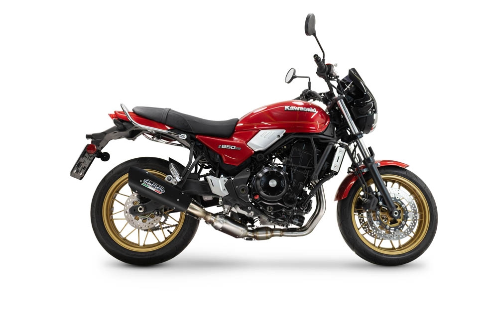 GPR escape compatível com  Kawasaki Z 650 RS 2024-2025, GP-Revo Black Titanium, Silenciador homologado para ruído, com catalisador, linha completa 