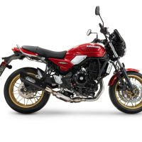 GPR escape compatível com  Kawasaki Z 650 RS 2024-2025, GP-Revo Black Titanium, Silenciador homologado para ruído, com catalisador, linha completa 