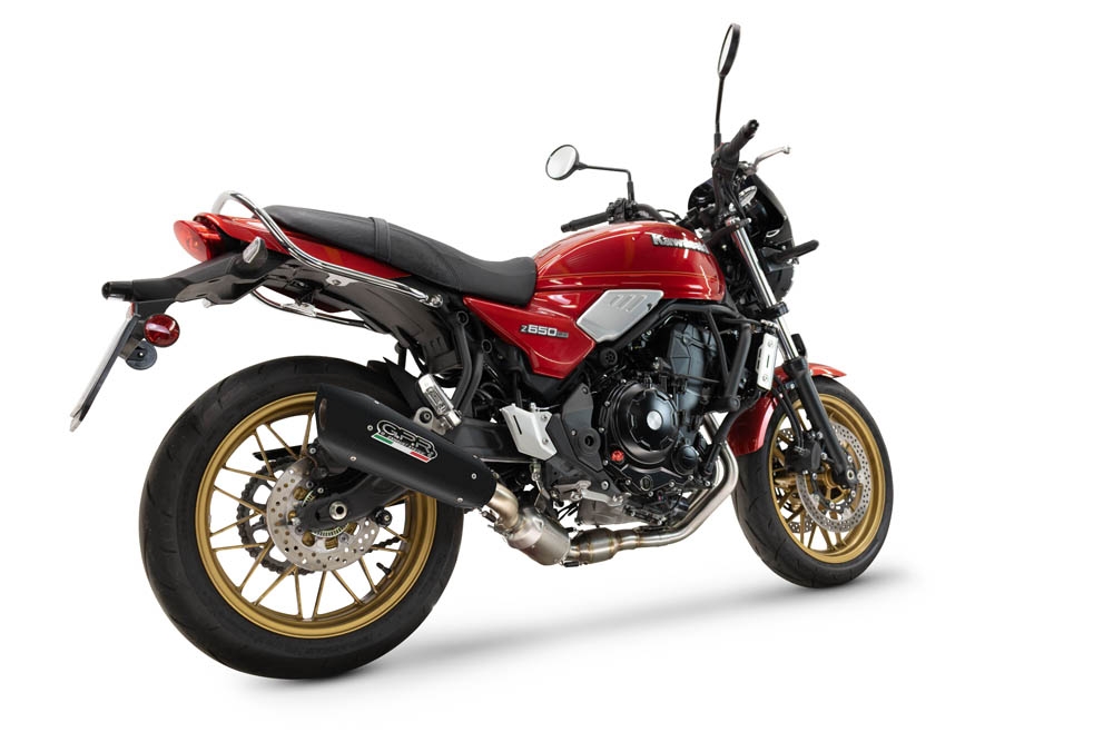 GPR escape compatível com  Kawasaki Z 650 RS 2024-2025, GP-Revo Black Titanium, Silenciador homologado para ruído, com catalisador, linha completa 