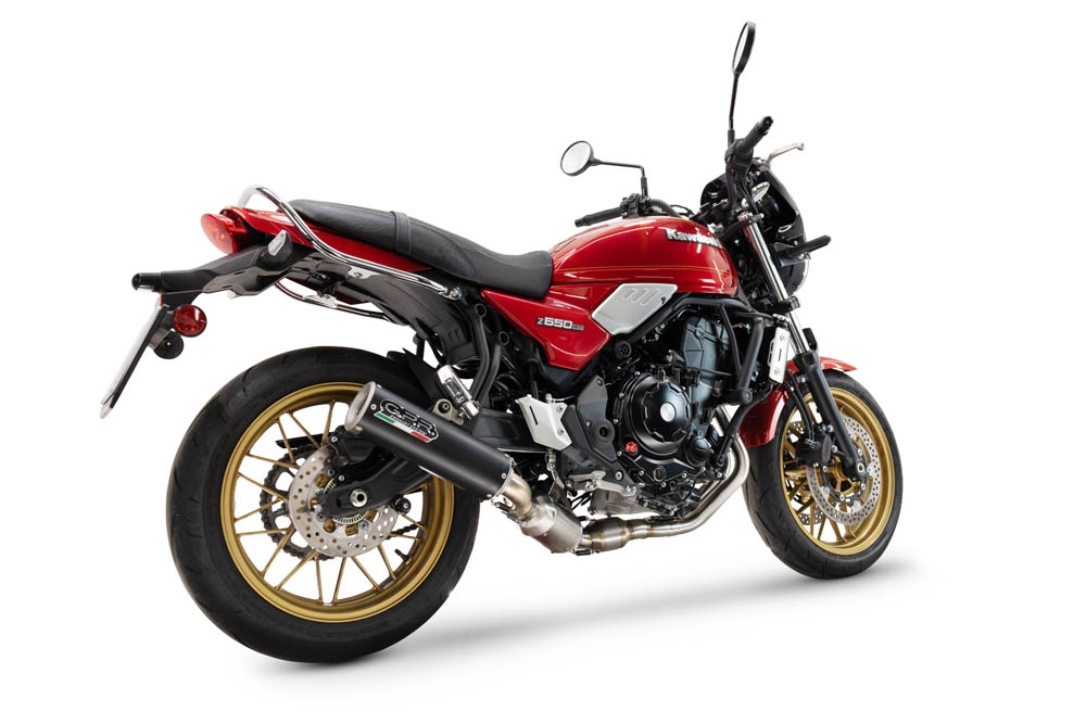 GPR escape compatível com  Kawasaki Z 650 RS 2024-2025, M3 Black Titanium, Silenciador homologado para ruído, com catalisador, linha completa 