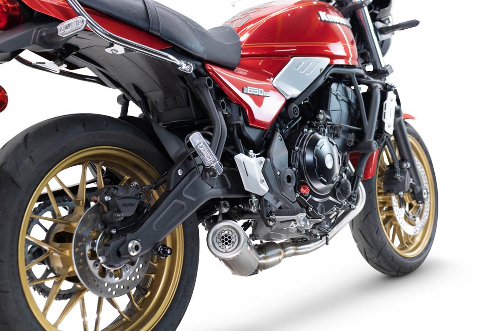 Escape compatível com Kawasaki Z 650 RS 2024-2025, M3 Inox , Escape Racing, linha completa, fornecido com coletor específico, artigo sem homologação 