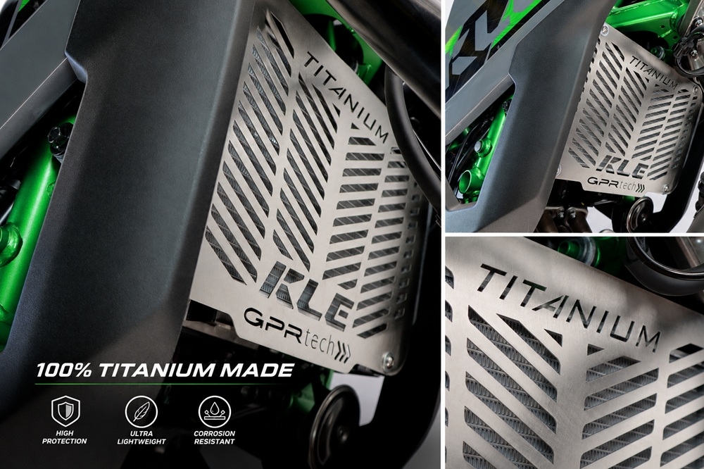 GPR TECH compatível com Kawasaki KLE 500 2026/2027 e5 plus Placa antiderrapante de titânio 