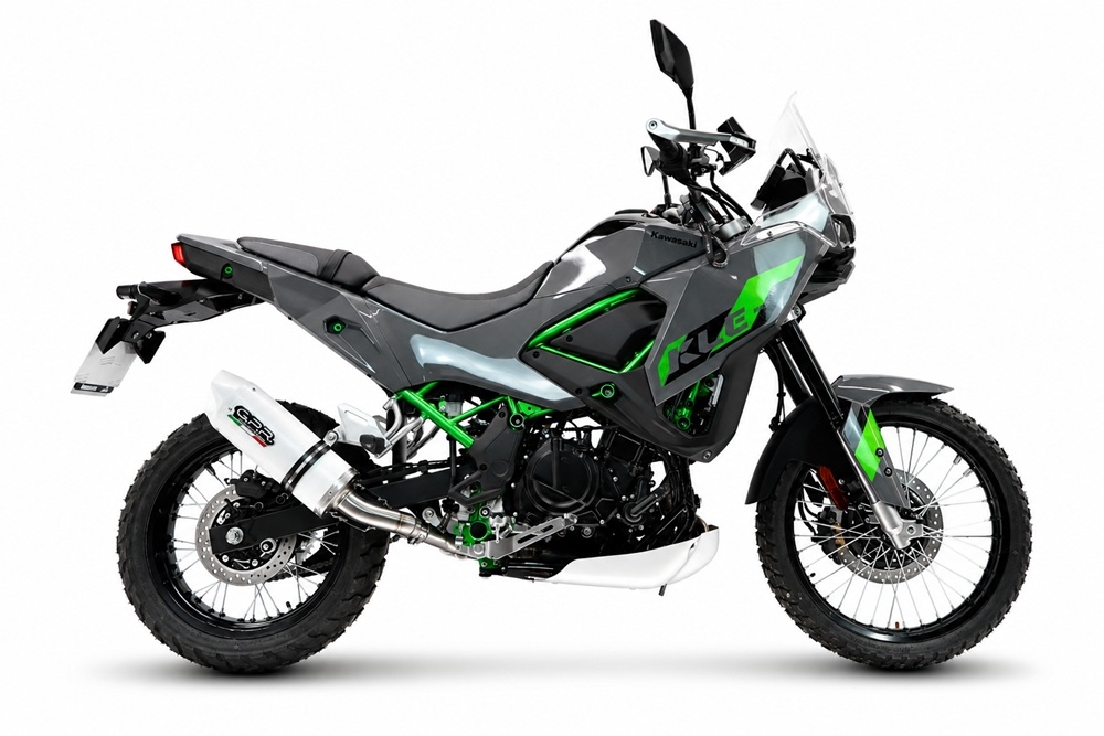 GPR escape compatível com Kawasaki KLE 500 2026-2027, Albus Ceramic, Escape legal, homologado, silenciador com db killer removível e tubo de ligação específico 
