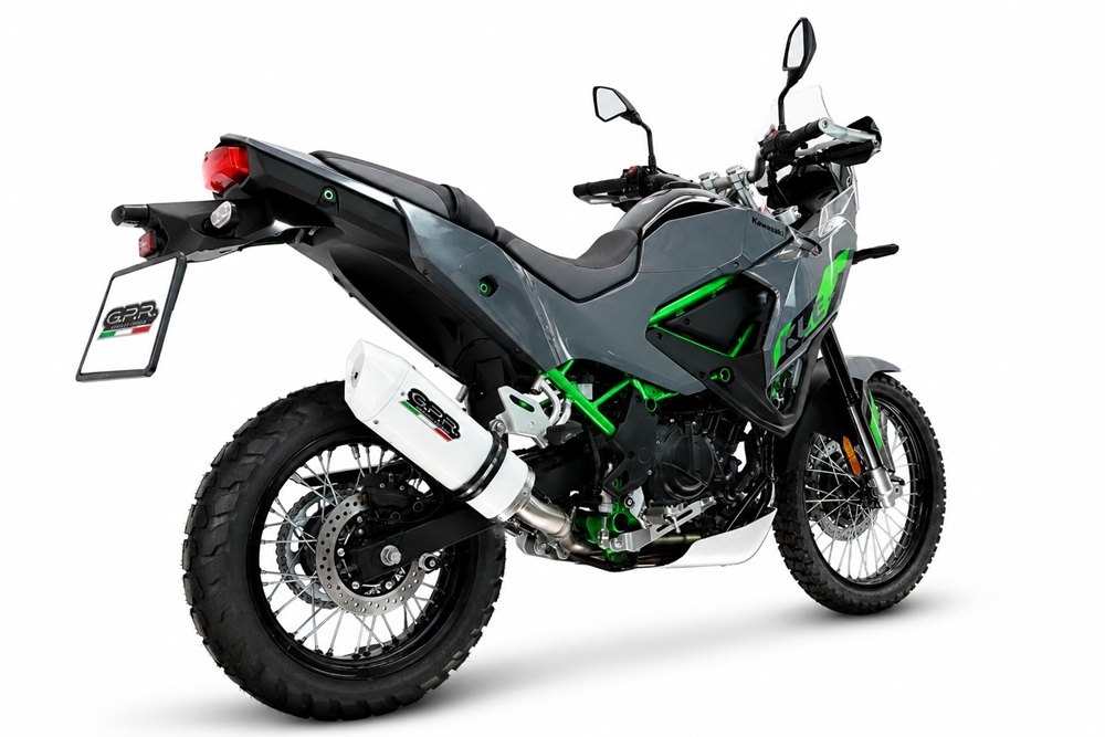 GPR escape compatível com Kawasaki KLE 500 2026-2027, Albus Ceramic, Escape legal, homologado, silenciador com db killer removível e tubo de ligação específico 