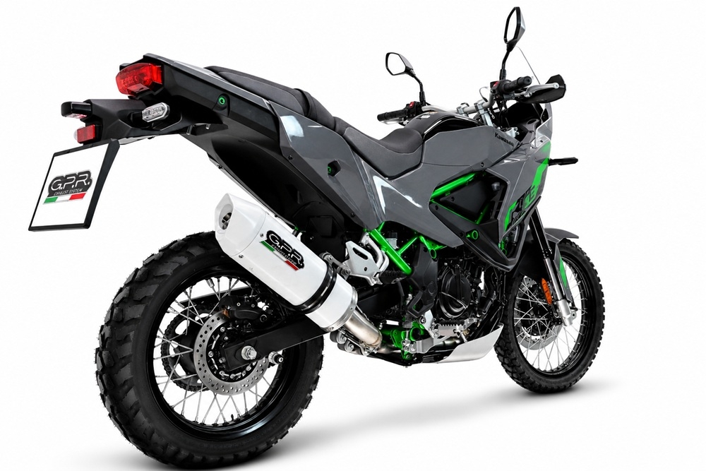 GPR escape compatível com Kawasaki KLE 500 2026-2027, Albus Ceramic, Escape legal, homologado, silenciador com db killer removível e tubo de ligação específico 