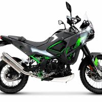 GPR escape compatível com Kawasaki KLE 500 2026-2027, Dual Inox, Sistema de escapamento de corrida incluindo tubo de ligação específico com dbkiller 