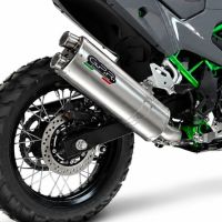 GPR escape compatível com Kawasaki KLE 500 2026-2027, Dual Inox, Sistema de escapamento de corrida incluindo tubo de ligação específico com dbkiller 