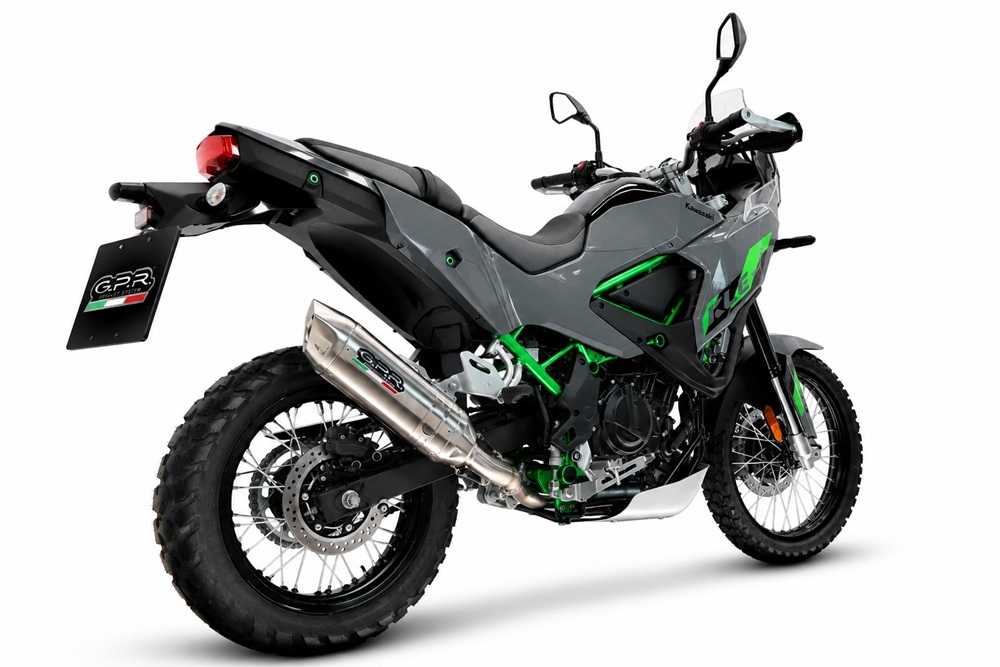 GPR escape compatível com Kawasaki KLE 500 2026-2027, Furore-X Acciaio Inox, Escape legal, homologado, silenciador com db killer removível e tubo de ligação específico 