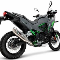 GPR escape compatível com Kawasaki KLE 500 2026-2027, Furore-X Acciaio Inox, Escape legal, homologado, silenciador com db killer removível e tubo de ligação específico 