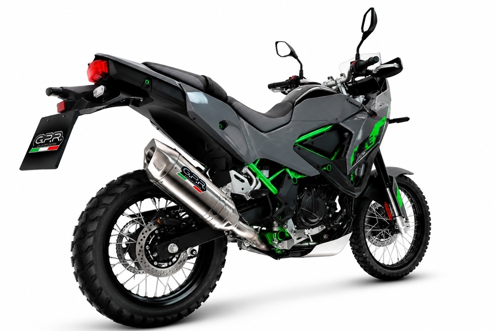 GPR escape compatível com Kawasaki KLE 500 2026-2027, Furore-X Acciaio Inox, Escape legal, homologado, silenciador com db killer removível e tubo de ligação específico 