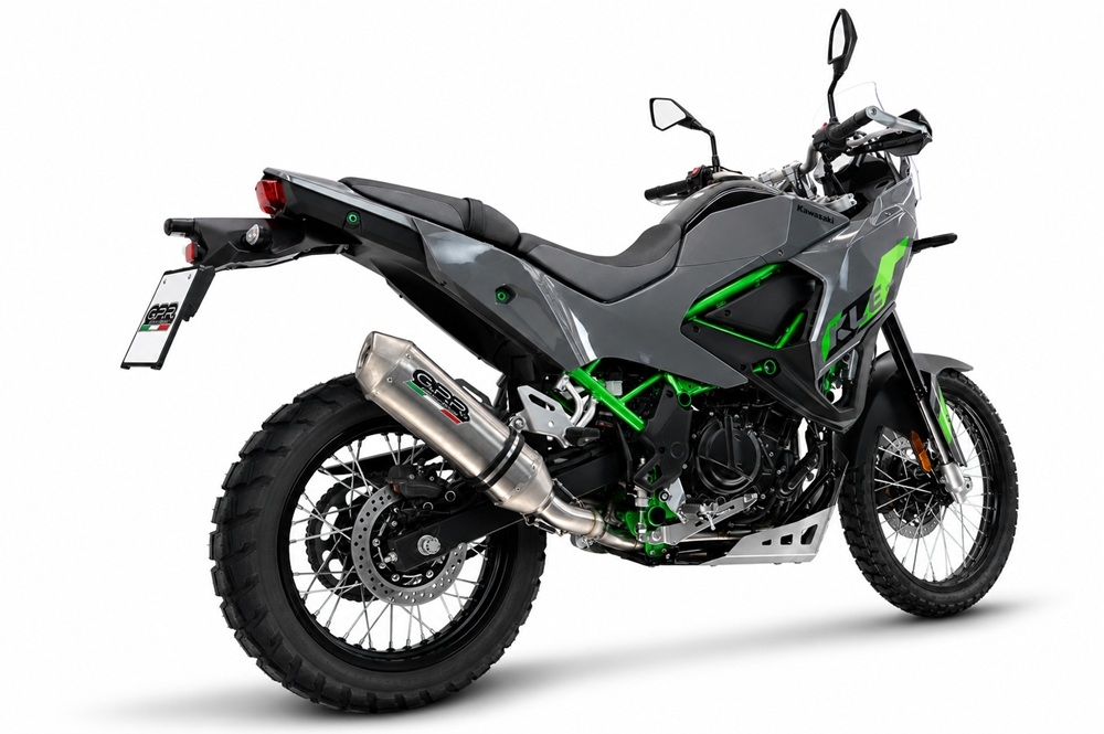 GPR escape compatível com Kawasaki KLE 500 2026-2027, PENTA ADVENTURE FULL TITANIUM, Escape legal, homologado, silenciador com db killer removível e tubo de ligação específico 