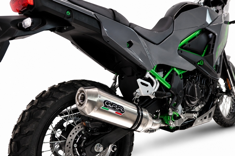 GPR escape compatível com Kawasaki KLE 500 2026-2027, PENTA ADVENTURE FULL TITANIUM, Escape legal, homologado, silenciador com db killer removível e tubo de ligação específico 