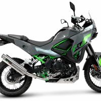 GPR escape compatível com Kawasaki KLE 500 2026-2027, Trioval, Escape legal, homologado, silenciador com db killer removível e tubo de ligação específico 
