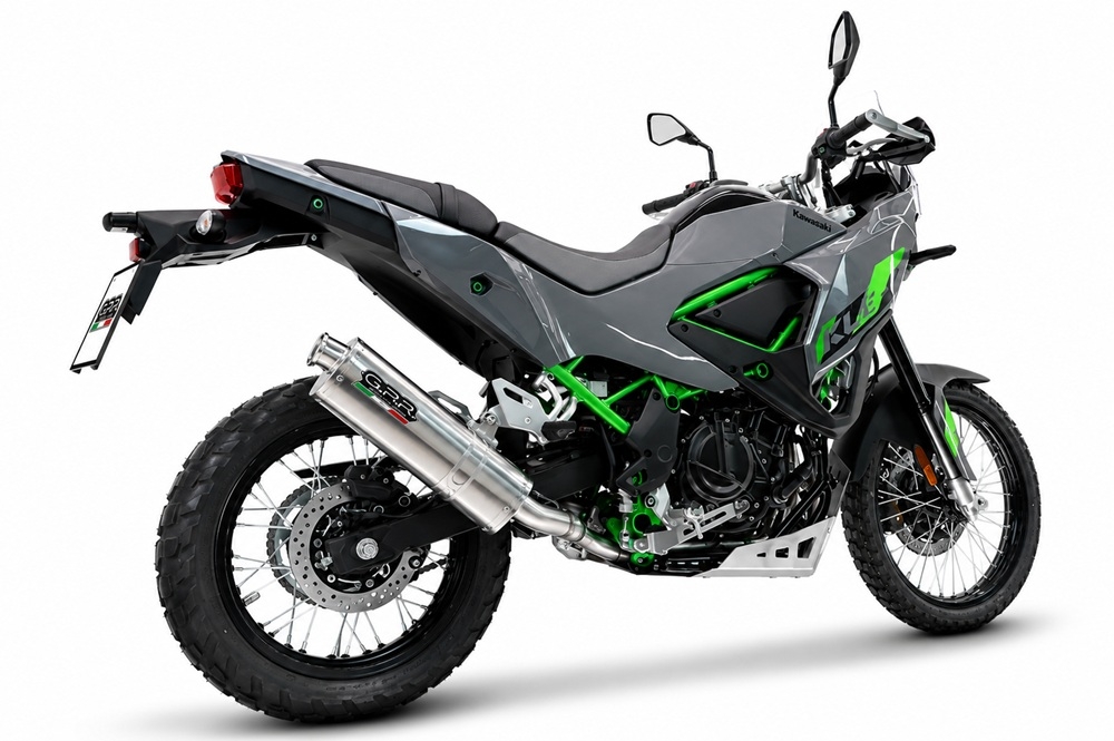 GPR escape compatível com Kawasaki KLE 500 2026-2027, Trioval, Escape legal, homologado, silenciador com db killer removível e tubo de ligação específico 