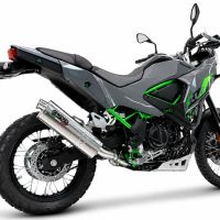 GPR escape compatível com Kawasaki KLE 500 2026-2027, Trioval, Escape legal, homologado, silenciador com db killer removível e tubo de ligação específico 