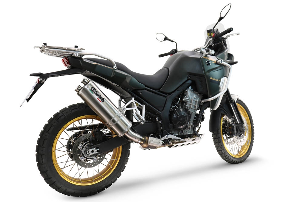 Escape compatível com Kove 800X 2024-2026,Dual Inox,Sistema de escapamento de corrida incluindo tubo de ligação específico com dbkiller 