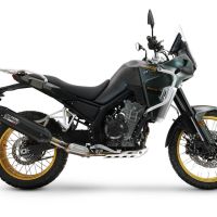 Escape compatível com Kove 800X 2024-2026,Furore-X Titanio Nero,Sistema de escapamento de corrida incluindo tubo de ligação específico com dbkiller 