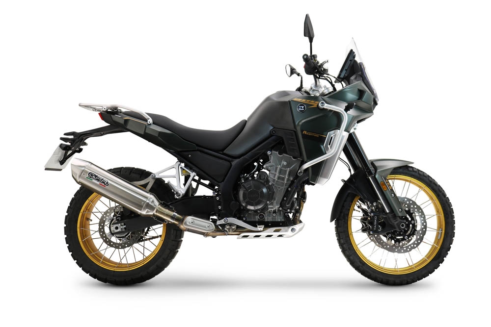 Escape compatível com Kove 800X 2024-2026,Furore-X Acciaio Inox,Sistema de escapamento de corrida incluindo tubo de ligação específico com dbkiller 