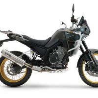 Escape compatível com Kove 800X 2024-2026,Dune Triovale Titanio,Escape legal, homologado, silenciador com db killer removível e tubo de ligação específico 