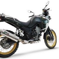 Escape compatível com Kove 800X 2024-2026,Dune Triovale Titanio,Escape legal, homologado, silenciador com db killer removível e tubo de ligação específico 
