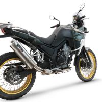 Escape compatível com Kove 800X 2024-2026,Dune Triovale Titanio,Escape legal, homologado, silenciador com db killer removível e tubo de ligação específico 