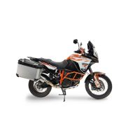GPR TECH compatível com  Ktm Lc 8 1290 Super Adv 2015/2016 e3 Par de malas laterais em alumínio com o lado direito contornado, cor prata com porta-bagagem específico Capacidade 38 LT. + 32 LT.