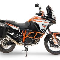 GPR TECH compatível com  Ktm Lc 8 Adventure 1190 2013/2016 e3 Par de malas laterais em alumínio com o lado direito contornado, cor preta com porta-bagagem específico Capacidade 38 LT. + 32 LT.