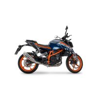 GPR escape compatível com Ktm Duke 250 2024-2025, GP-Revo Titanium, Escape legal, homologado, silenciador com db killer removível e tubo de ligação específico 