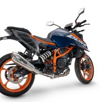 Escape compatível com Ktm Duke 390 2024-2025, GP-Revo Titanium, Escape legal, homologado, silenciador com db killer removível e tubo de ligação específico 