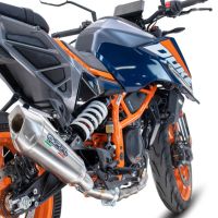 Escape compatível com Ktm Duke 390 2024-2025, GP-Revo Titanium, Escape legal, homologado, silenciador com db killer removível e tubo de ligação específico 