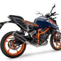 Escape compatível com Ktm Duke 200 2024-2025, M3 Black Titanium, Escape legal, homologado, silenciador com db killer removível e tubo de ligação específico 